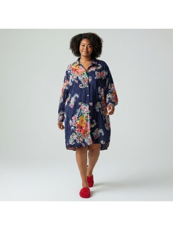 Lauren Ralph Lauren Other - Lauren Ralph Lauren Navy Floral & Paisley Poplin Nightgown Night Shirt Size 3X